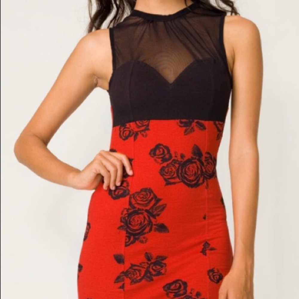 Motel The Rachel Dress in roses size small